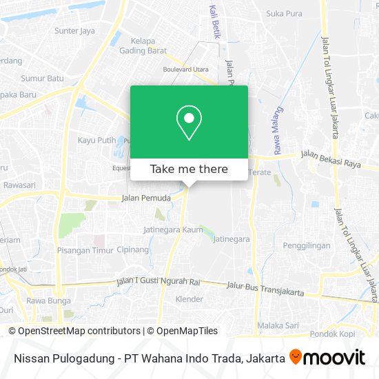 Nissan Pulogadung - PT Wahana Indo Trada map