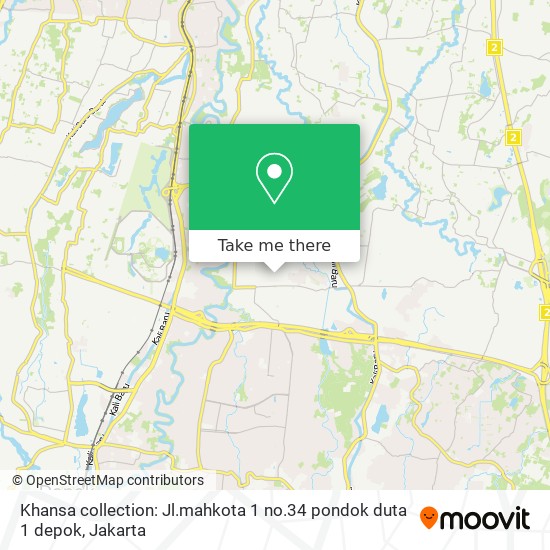 Khansa collection: Jl.mahkota 1 no.34 pondok duta 1 depok map