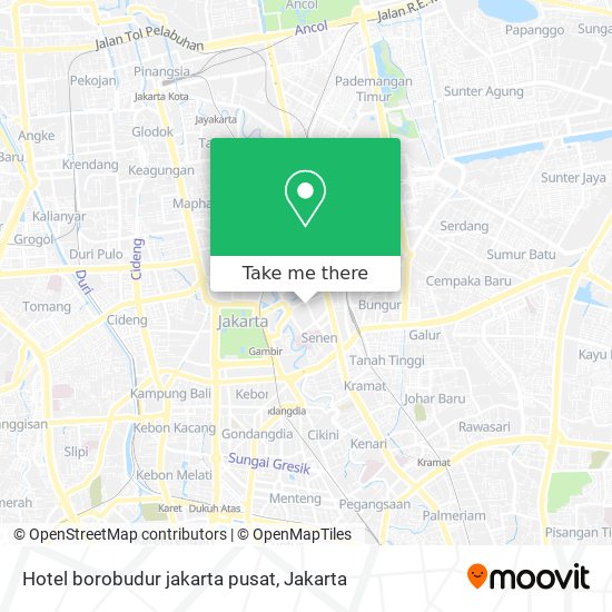 Hotel borobudur jakarta pusat map