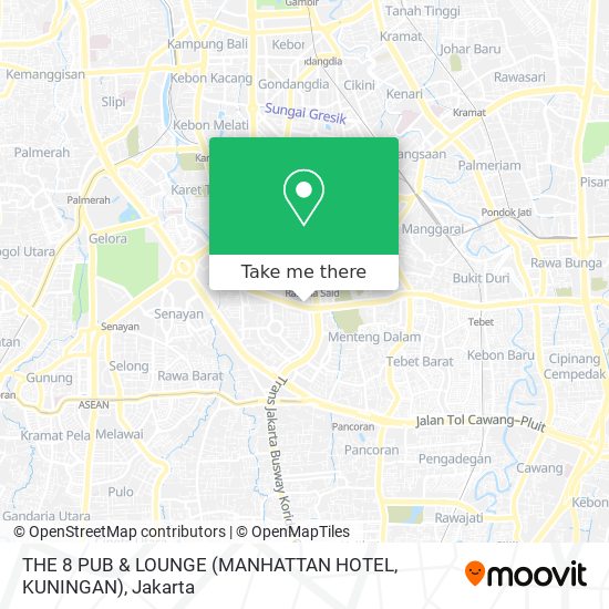 THE 8 PUB & LOUNGE (MANHATTAN HOTEL, KUNINGAN) map