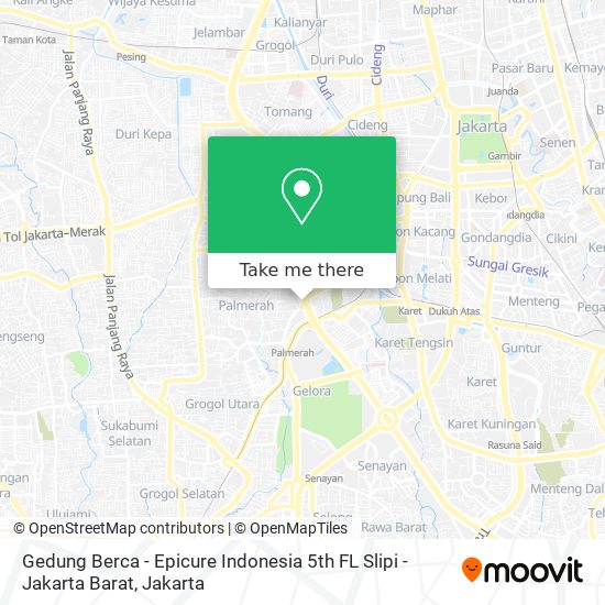 Gedung Berca - Epicure Indonesia 5th FL Slipi - Jakarta Barat map