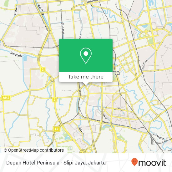 Depan Hotel Peninsula - Slipi Jaya map