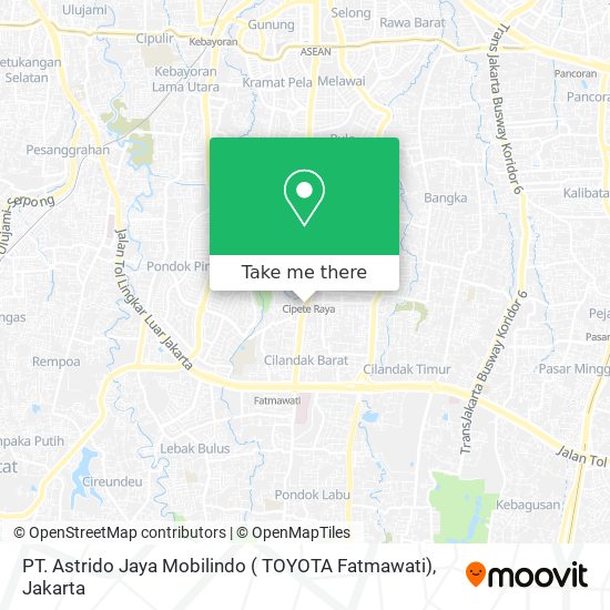 PT. Astrido Jaya Mobilindo ( TOYOTA Fatmawati) map