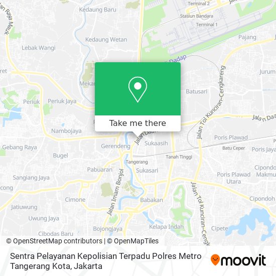 Sentra Pelayanan Kepolisian Terpadu Polres Metro Tangerang Kota map