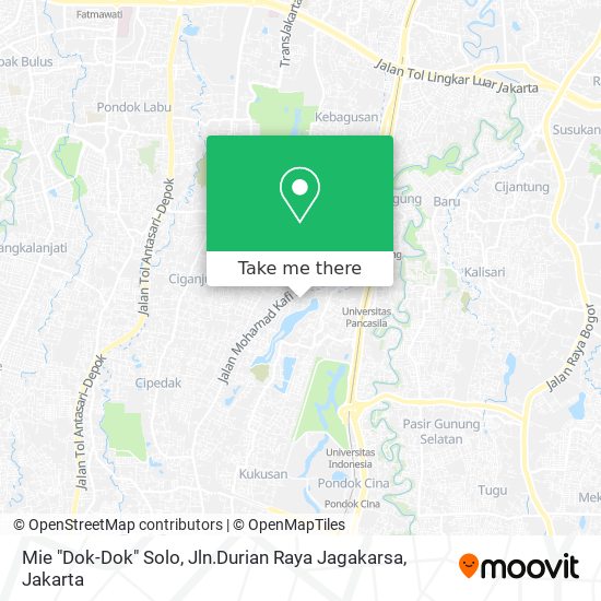 Mie "Dok-Dok" Solo, Jln.Durian Raya Jagakarsa map