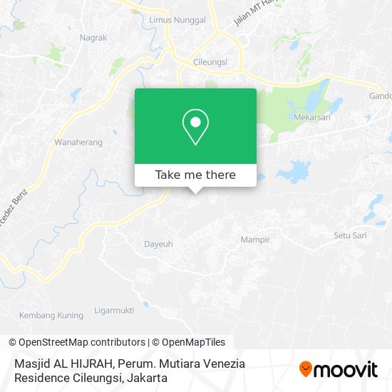 Masjid AL HIJRAH, Perum. Mutiara Venezia Residence Cileungsi map