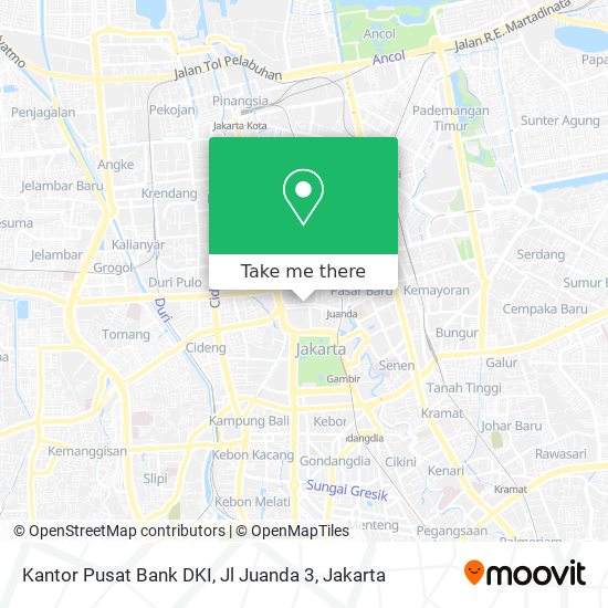 Kantor Pusat Bank DKI, Jl Juanda 3 map