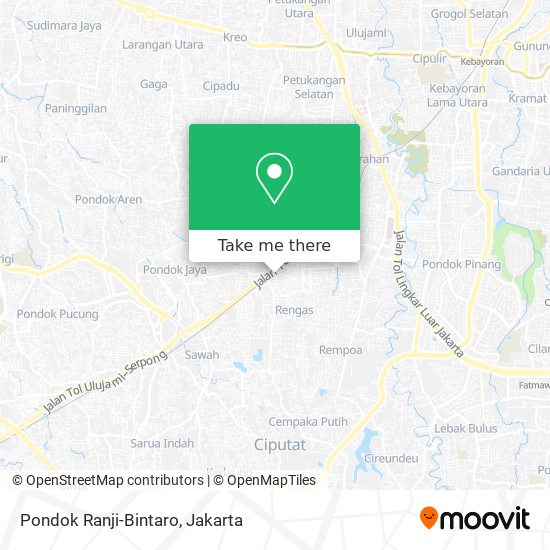 Pondok Ranji-Bintaro map