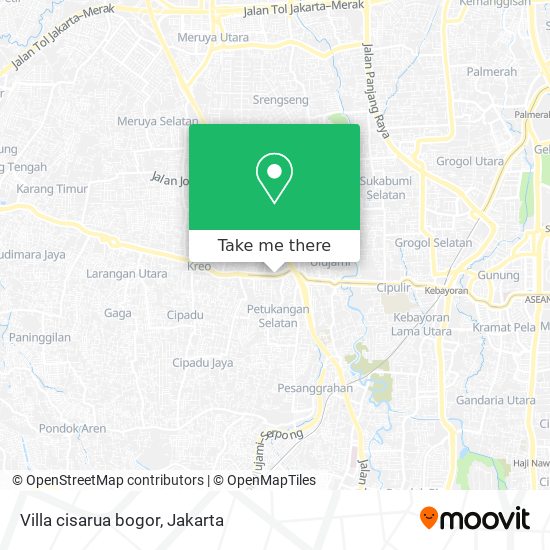 Villa cisarua bogor map