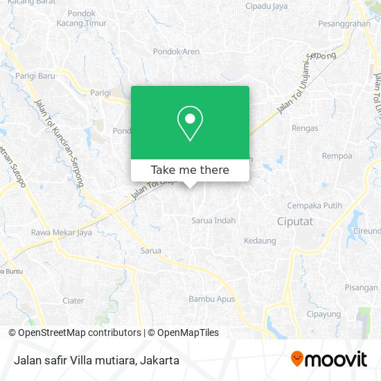 Jalan safir Villa mutiara map