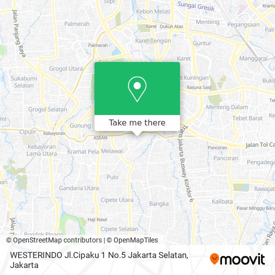 WESTERINDO Jl.Cipaku 1 No.5 Jakarta Selatan map