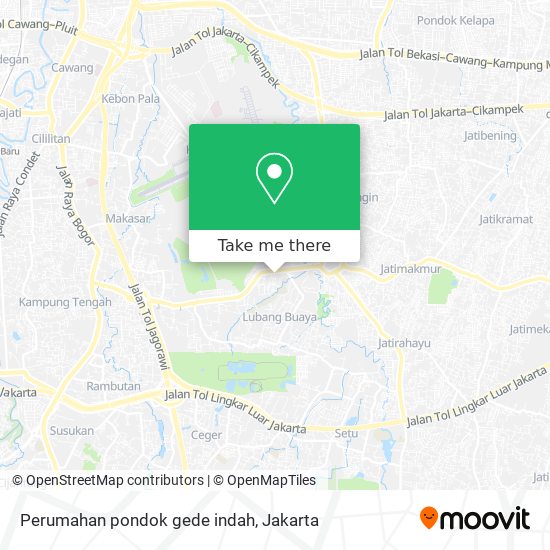 Perumahan pondok gede indah map