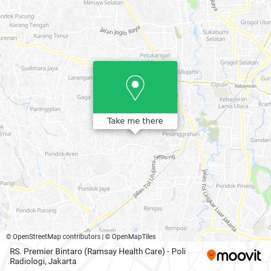 RS. Premier Bintaro (Ramsay Health Care) - Poli Radiologi map