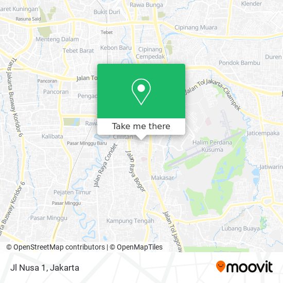 Jl Nusa 1 map
