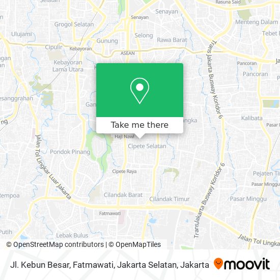 Jl. Kebun Besar, Fatmawati, Jakarta Selatan map