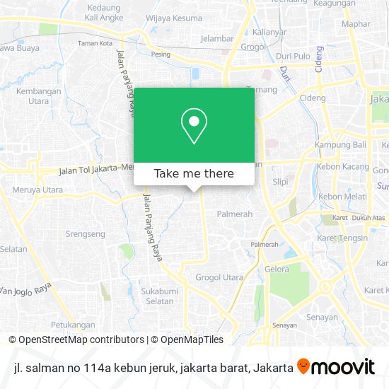 jl. salman no 114a kebun jeruk, jakarta barat map