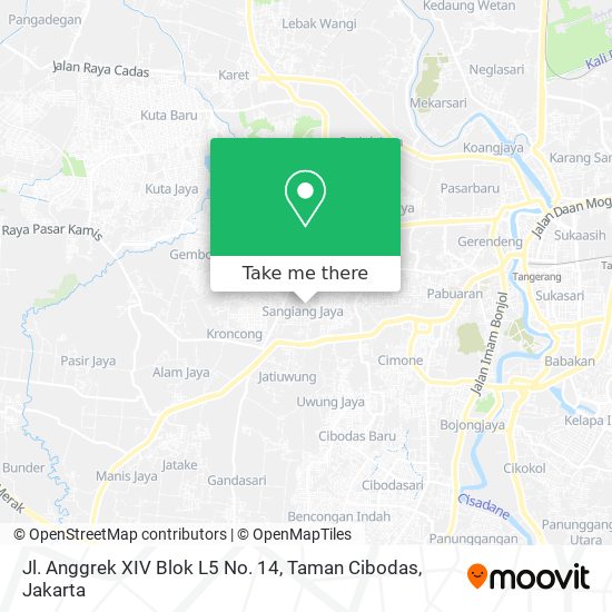 Jl. Anggrek XIV Blok L5 No. 14, Taman Cibodas map