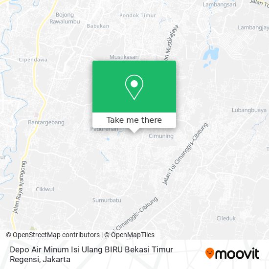 Depo Air Minum Isi Ulang BIRU Bekasi Timur Regensi map