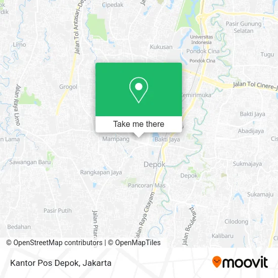 Kantor Pos Depok map