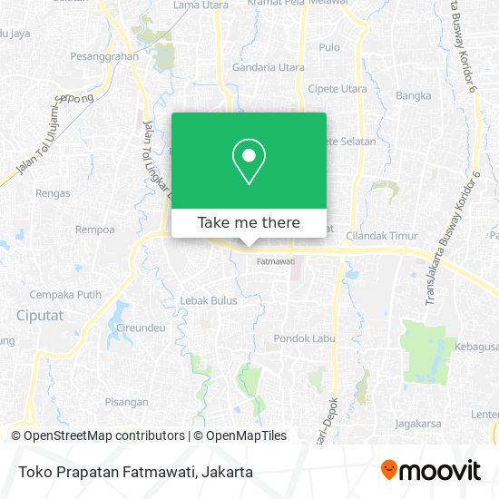 Toko Prapatan Fatmawati map