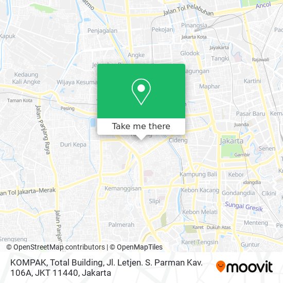 KOMPAK, Total Building, Jl. Letjen. S. Parman Kav. 106A, JKT 11440 map