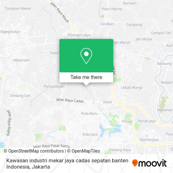 Kawasan industri mekar jaya cadas sepatan banten Indonesia map