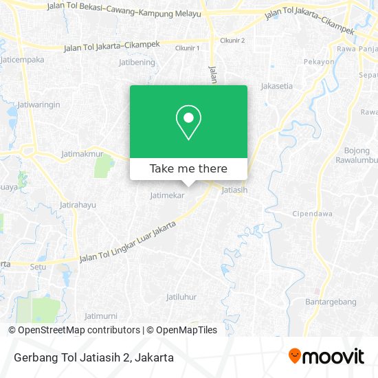 Gerbang Tol Jatiasih 2 map