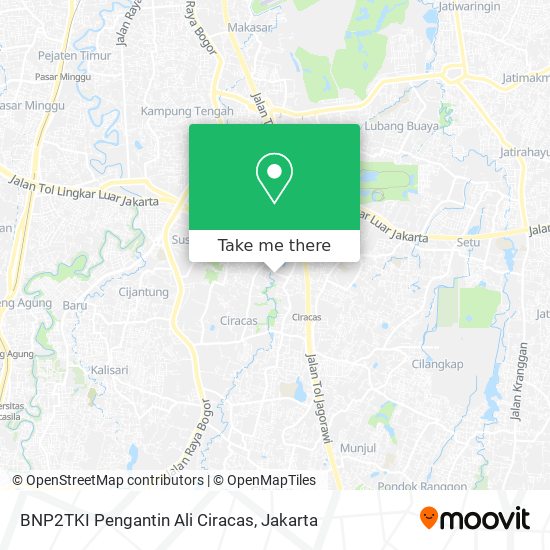 BNP2TKI Pengantin Ali Ciracas map
