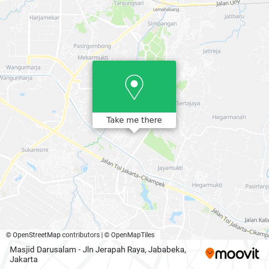 Masjid Darusalam - Jln Jerapah Raya, Jababeka map