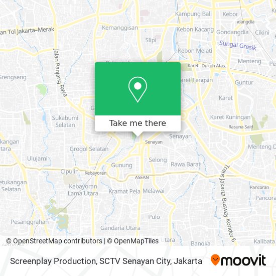 Screenplay Production, SCTV Senayan City map