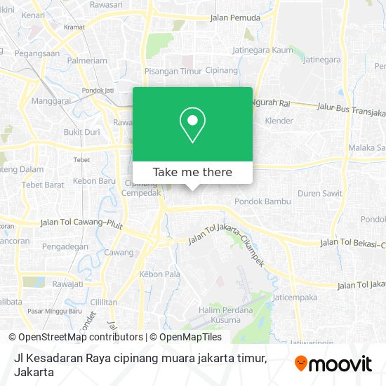 Jl Kesadaran Raya cipinang muara jakarta timur map