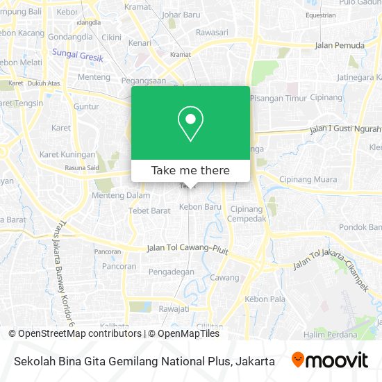 Sekolah Bina Gita Gemilang National Plus map