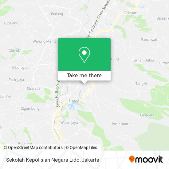 Sekolah Kepolisian Negara Lido map