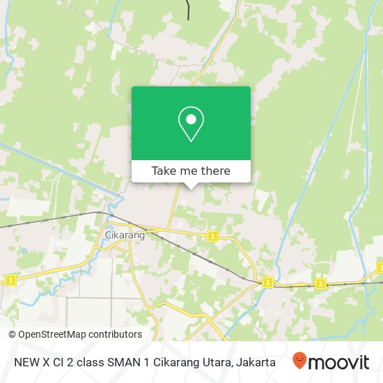 NEW X CI 2 class SMAN 1 Cikarang Utara map