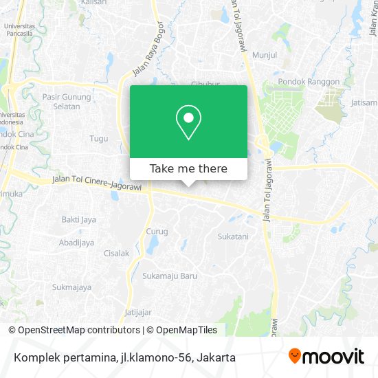 Komplek pertamina, jl.klamono-56 map