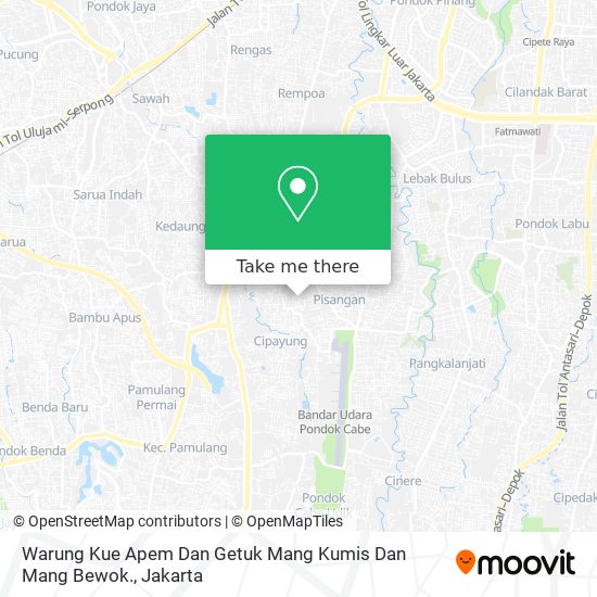 Warung Kue Apem Dan Getuk Mang Kumis Dan Mang Bewok. map