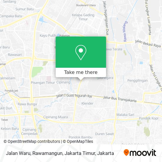 Jalan Waru, Rawamangun, Jakarta Timur map