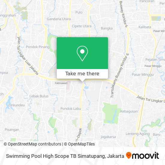 Swimming Pool High Scope TB Simatupang map