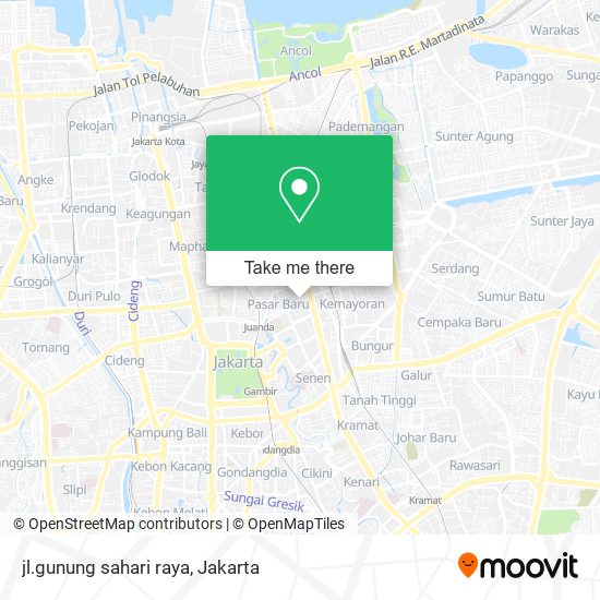 jl.gunung sahari raya map