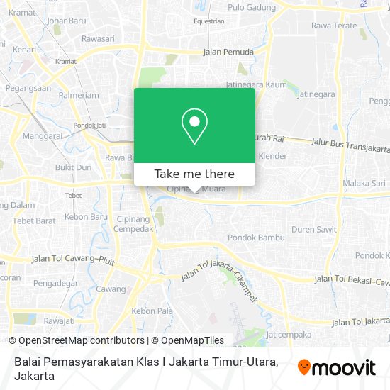 Balai Pemasyarakatan Klas I Jakarta Timur-Utara map