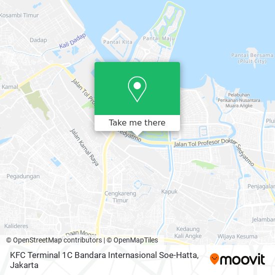 KFC Terminal 1C Bandara Internasional Soe-Hatta map