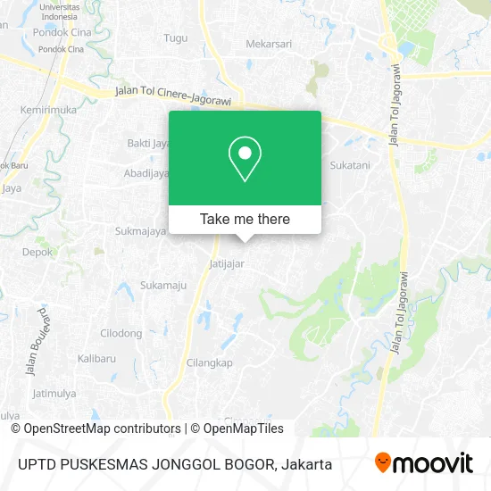 UPTD PUSKESMAS JONGGOL BOGOR map