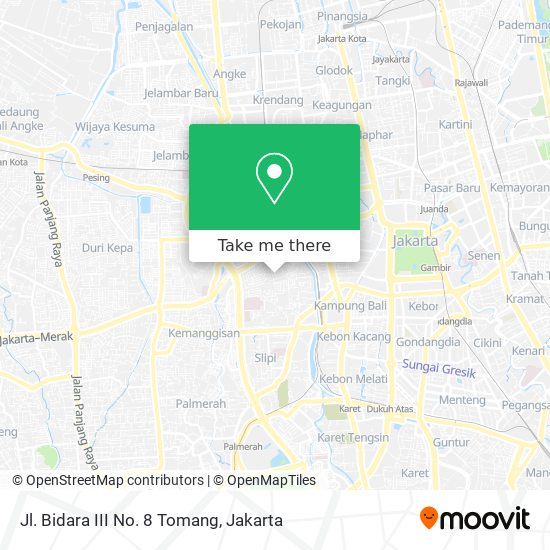 Jl. Bidara III No. 8 Tomang map