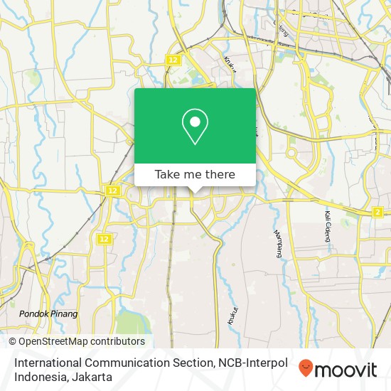 International Communication Section, NCB-Interpol Indonesia map