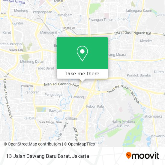13 Jalan Cawang Baru Barat map