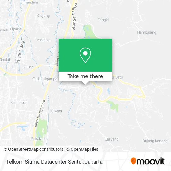 Telkom Sigma Datacenter Sentul map