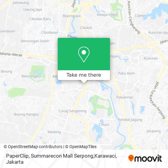 PaperClip, Summarecon Mall Serpong,Karawaci map