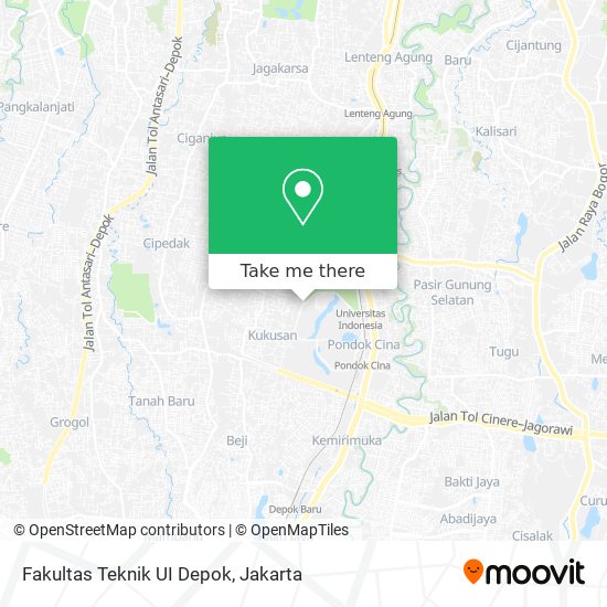 Fakultas Teknik UI Depok map