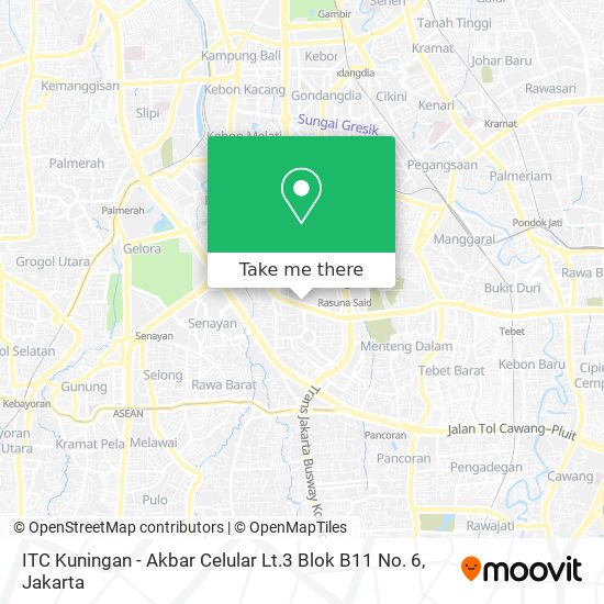 ITC Kuningan - Akbar Celular Lt.3 Blok B11 No. 6 map