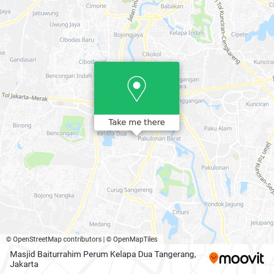 Masjid Baiturrahim Perum Kelapa Dua Tangerang map
